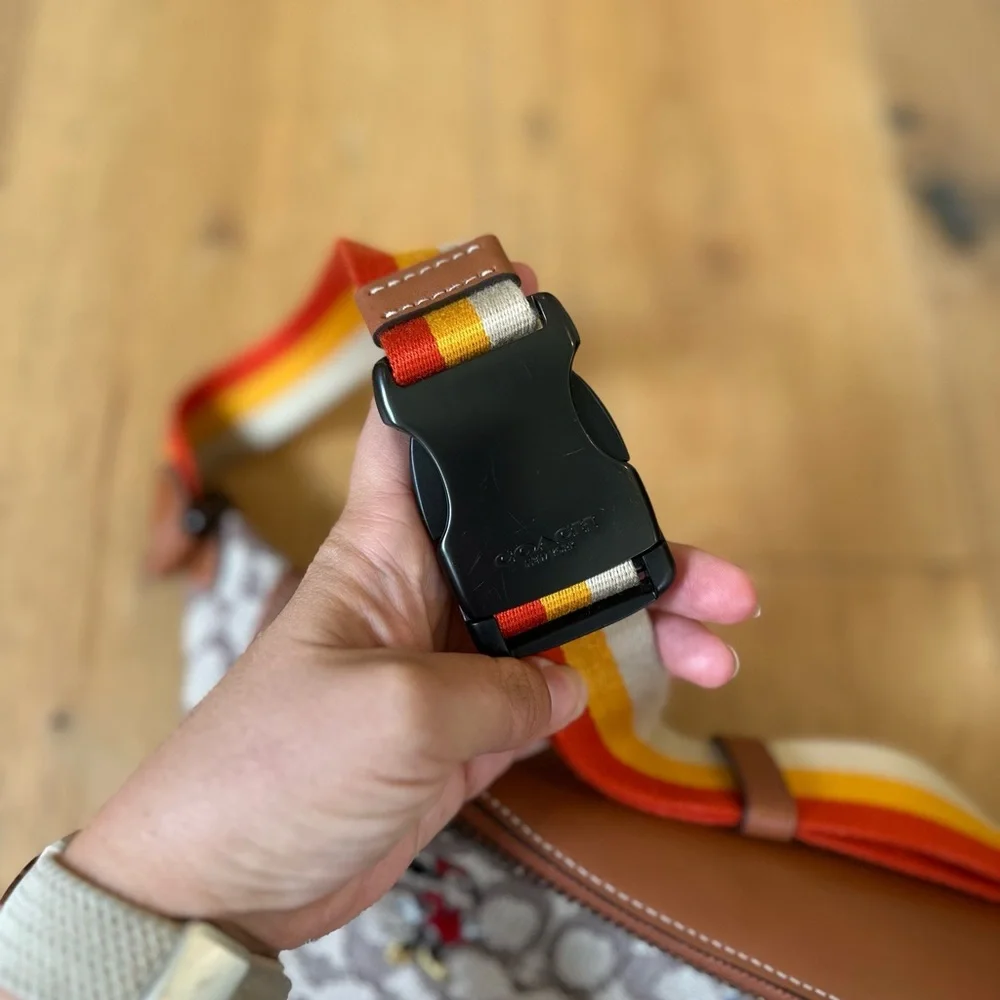 Disney X Coach League Crossbody Bag Signature Textile Jacquard Mickey Mouse - Picture 7 of 11